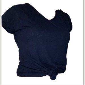 Charming Charlie’s Navy Blue Short Sleeve Top- S